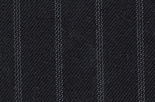 Black with white triple pin stripe