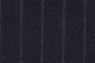 Navy with grey chalk stripe