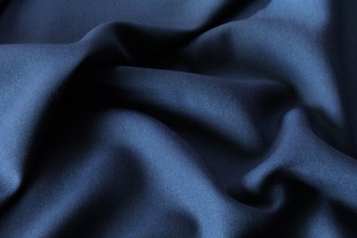 Mid Blue Plain Hopsack Weave