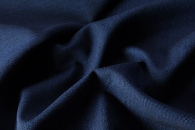 Royal Blue / Black Plain Hopsack Weave