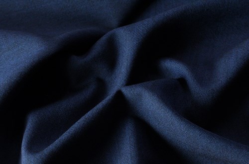 Royal Blue / Black Plain Hopsack Weave
