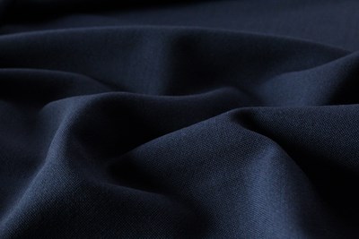 Navy Plain Hopsack Weave
