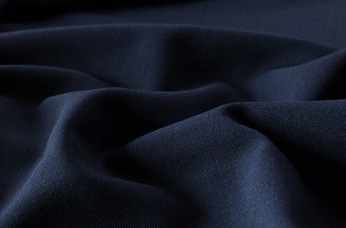 Navy Plain Hopsack Weave