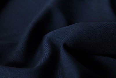 Mid Navy Plain Hopsack Weave