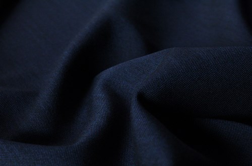 Mid Navy Plain Hopsack Weave