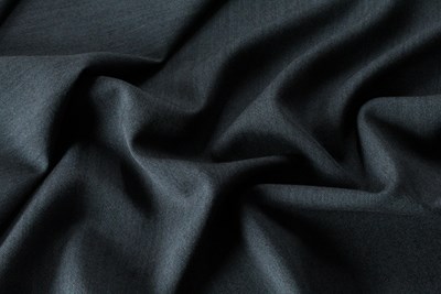 Mid Grey / Black Plain Hopsack Weave