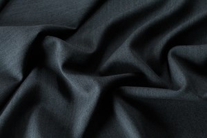 Mid Grey / Black Plain Hopsack Weave