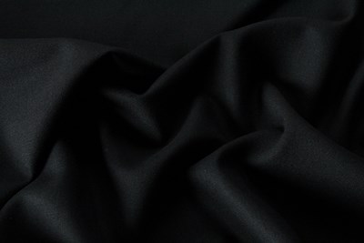 Black Plain Hopsack Weave
