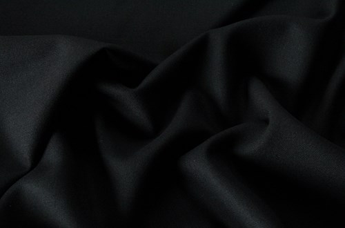Black Plain Hopsack Weave