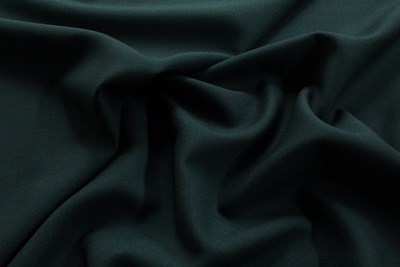 Dark Green Plain Hopsack Weave
