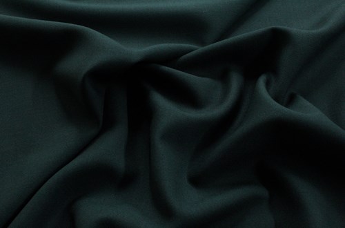 Dark Green Plain Hopsack Weave