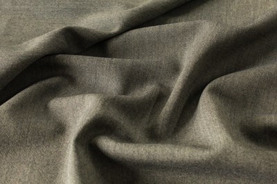 Sand Brown / Black Plain Hopsack Weave