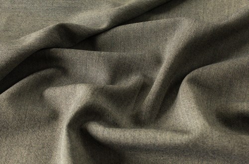 Sand Brown / Black Plain Hopsack Weave