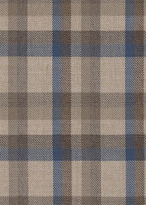 Beige with blue & brown check