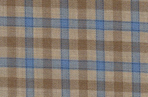 Wheat with tan and light blue check