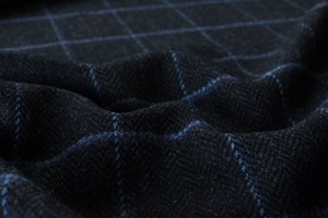 Navy Herringbone w/blue/lt blue windowpane