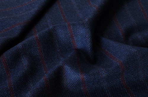 Navy Blue w/ Burgundy Stripes