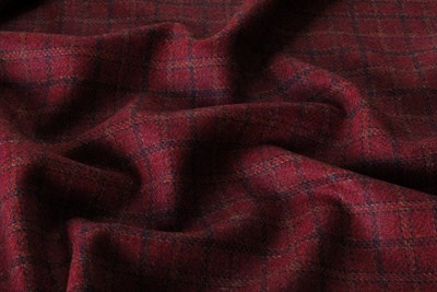 Burgundy w/ Small Black & Orange overchecks