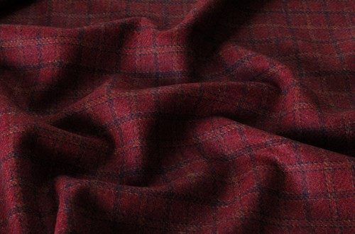 Burgundy w/ Small Black & Orange overchecks