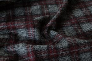 Grey w/ Burgundy Checks
