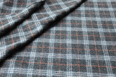 'Charcoal w/Grey/Blue/Orange check