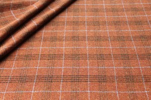 Orange w/Brown and Light Blue checks